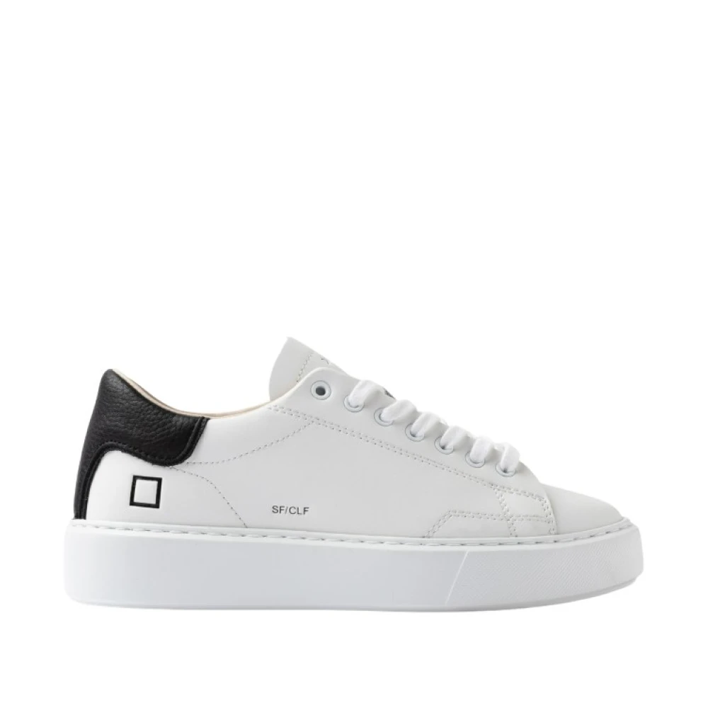 D.a.t.e. Women's White Leather Low-Top Sneakers