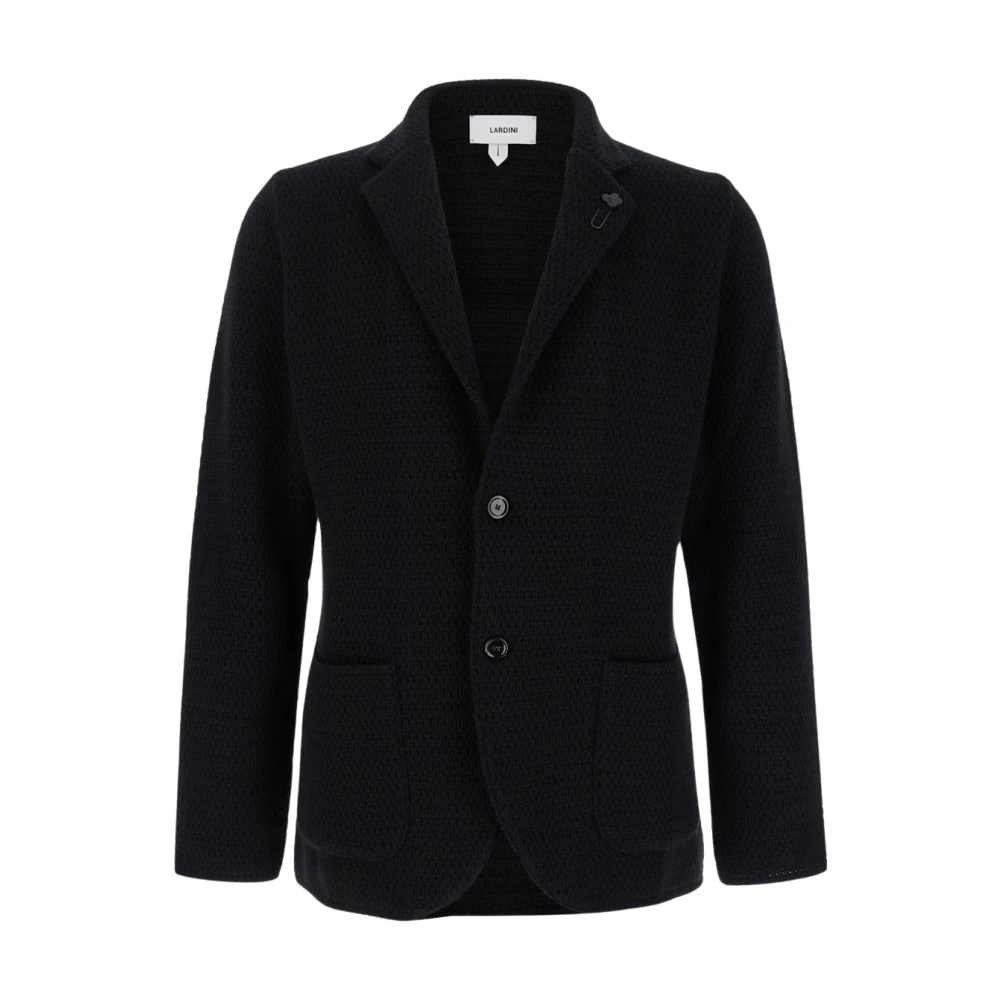 Lardini Zwarte Gebreide Kasjmierjas Black Heren