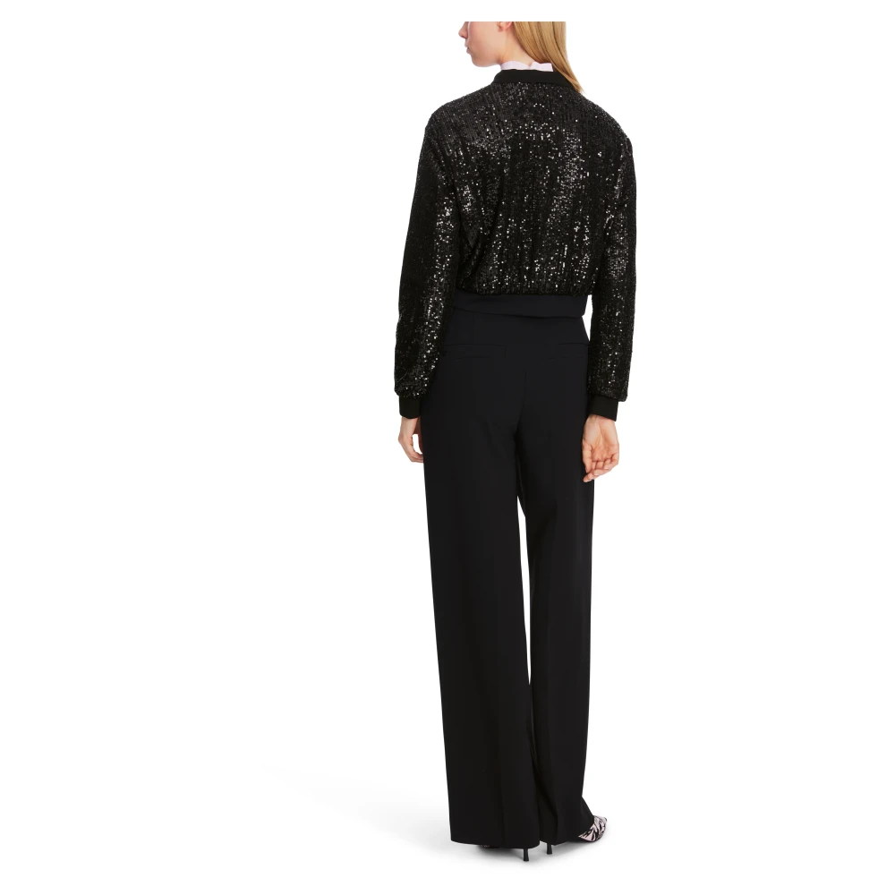 Marc Cain Pailletten Blouson Jas Black Dames