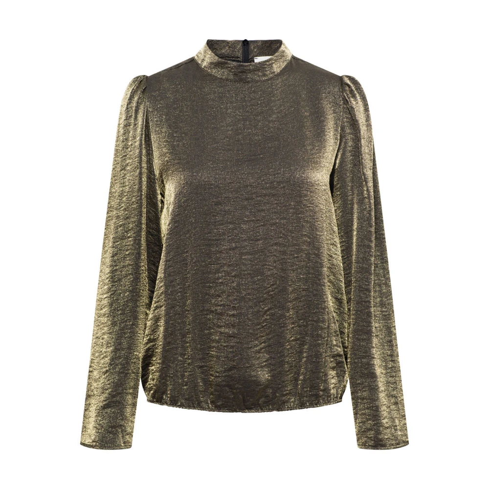 &Co Woman Bloes met lange mouwen en V-hals Yellow Dames
