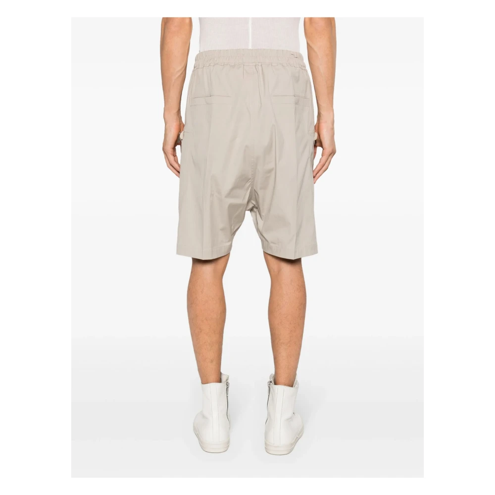 Rick Owens Bauhaus Bela Katoenen Bermuda Shorts Beige Heren