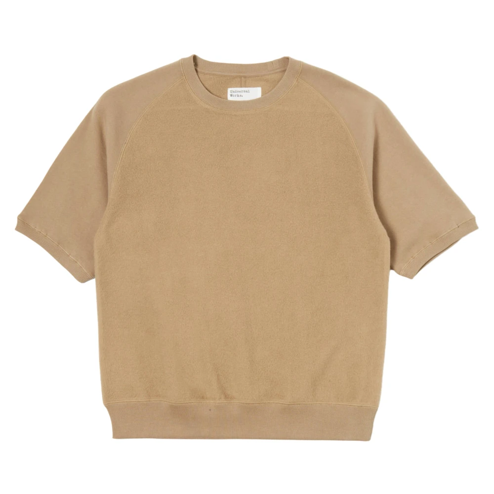 Universal Works Vintage Brush Back Sweatshirt Beige, Herr