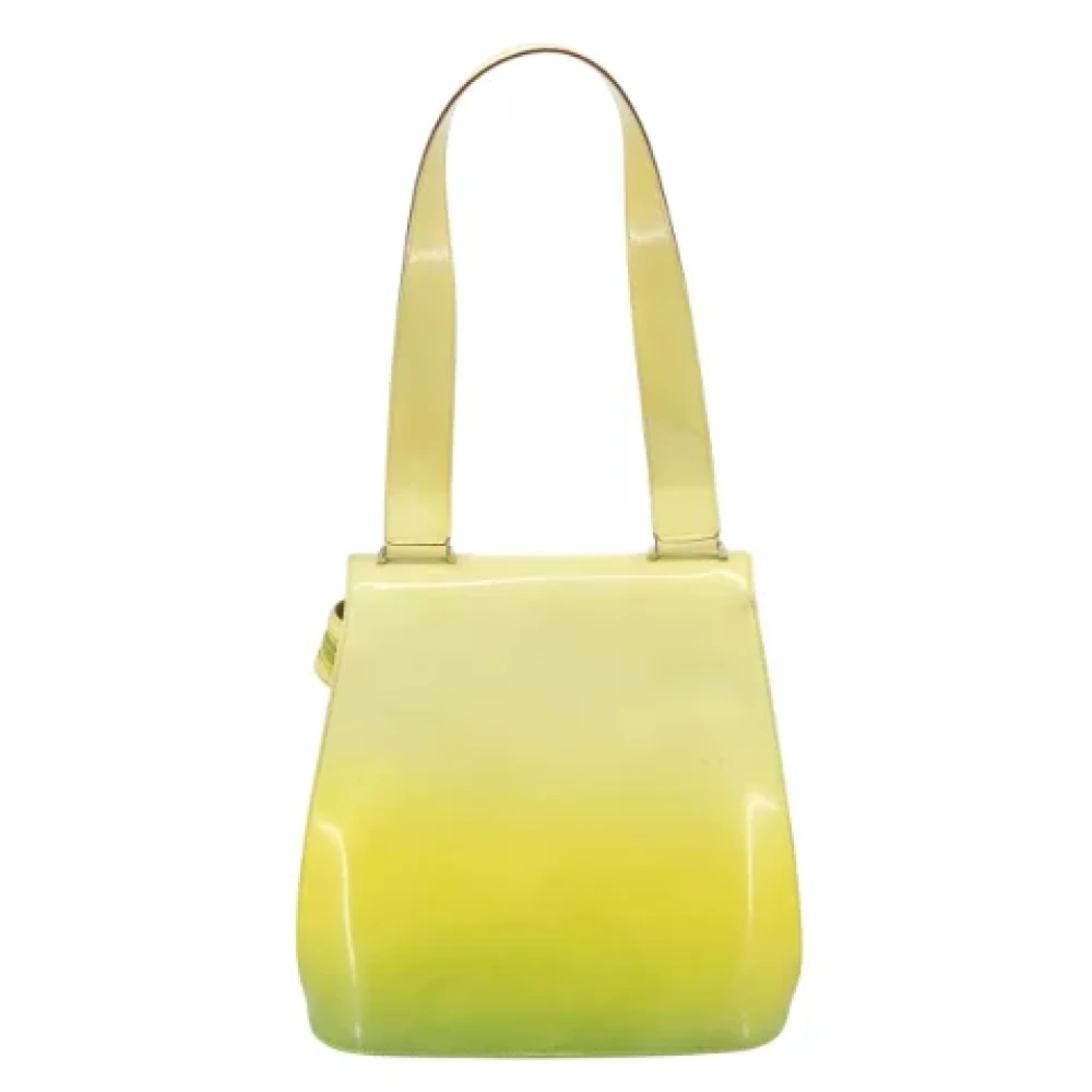 Salvatore Ferragamo Pre-owned Canvas handbags Yellow Dames