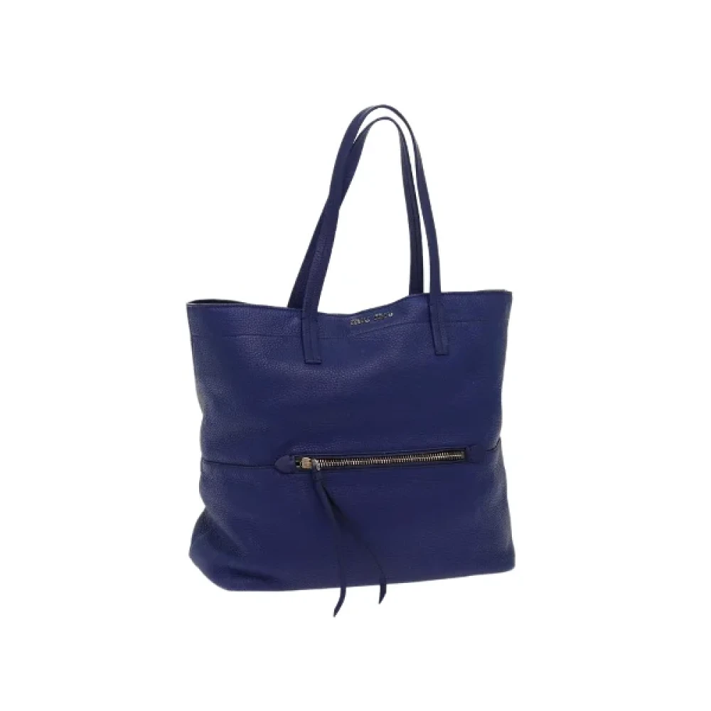 Miu Pre-owned Leather totes Blue Dames