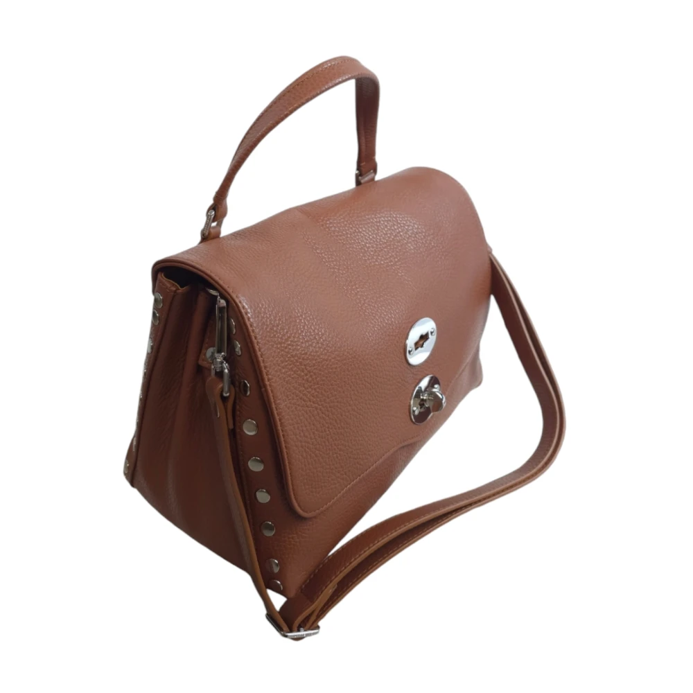 Zanellato Bruin Leren Postina Tas Brown Dames