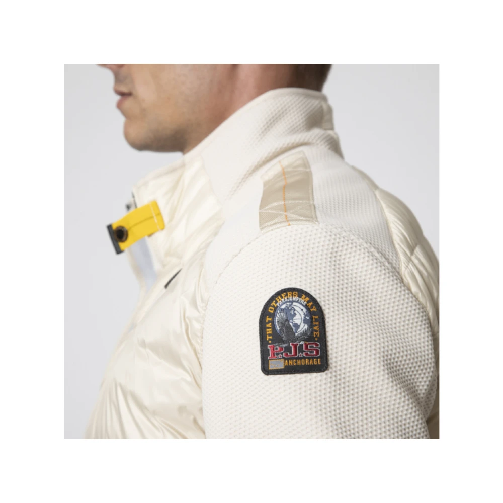 Parajumpers Beige Gewatteerde Bicolor Jas Beige Heren