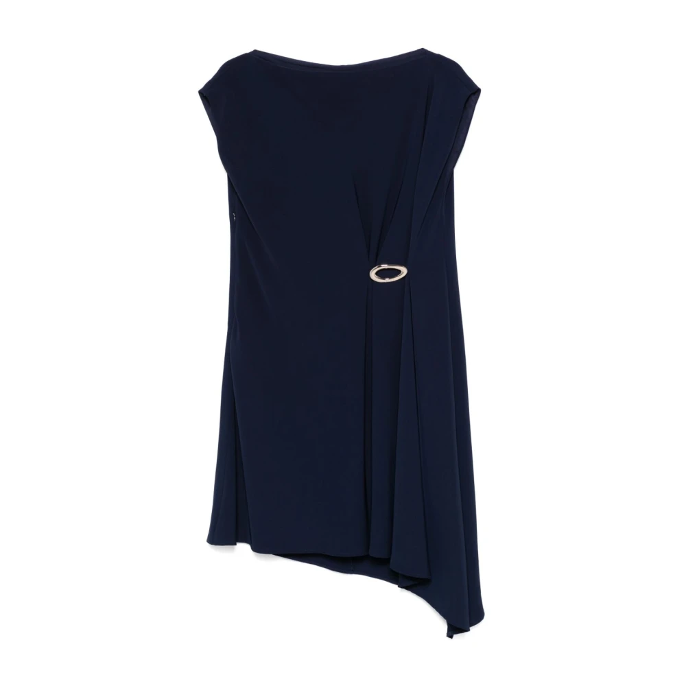Liu Jo Navy Blue Boat Neck Jurk Blue Dames