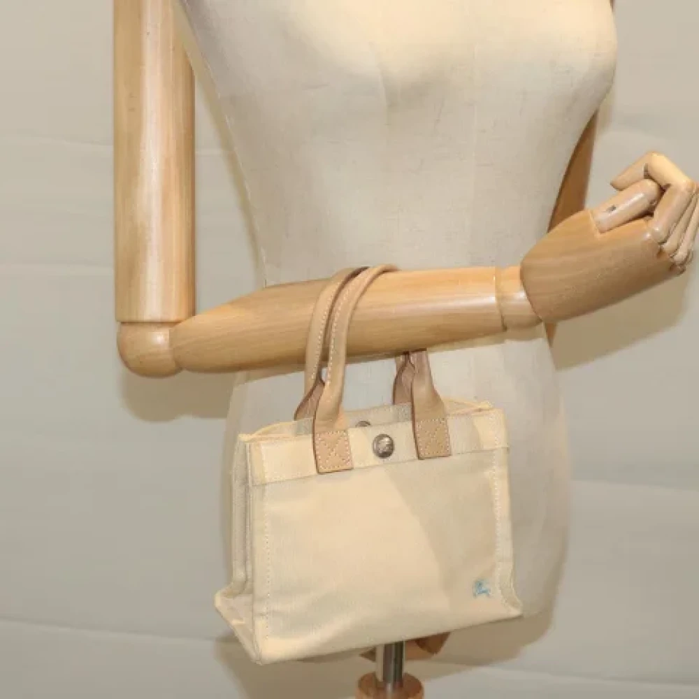 Burberry Vintage Pre-owned Canvas shoulder-bags Beige Dames