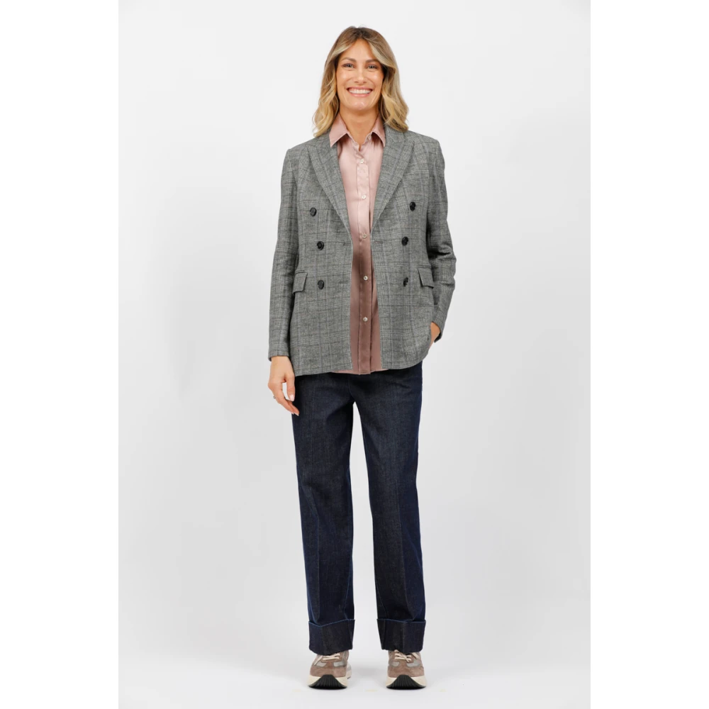 Circolo 1901 Dubbelzijdige fleece jas Gray Dames