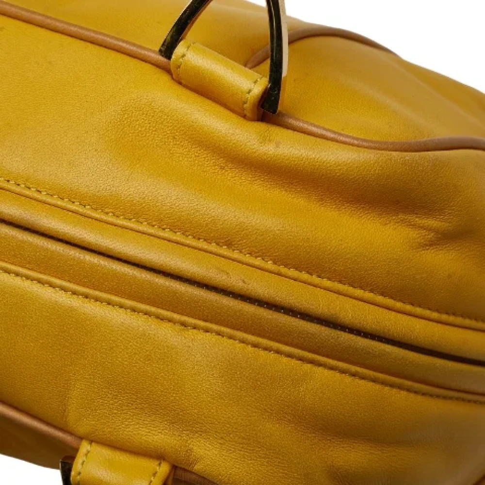 Loewe Pre-owned Leather handbags Yellow Dames
