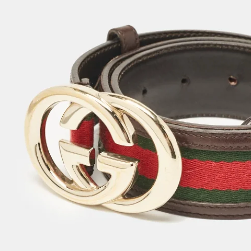 Gucci Vintage Pre-owned Canvas belts Multicolor Dames