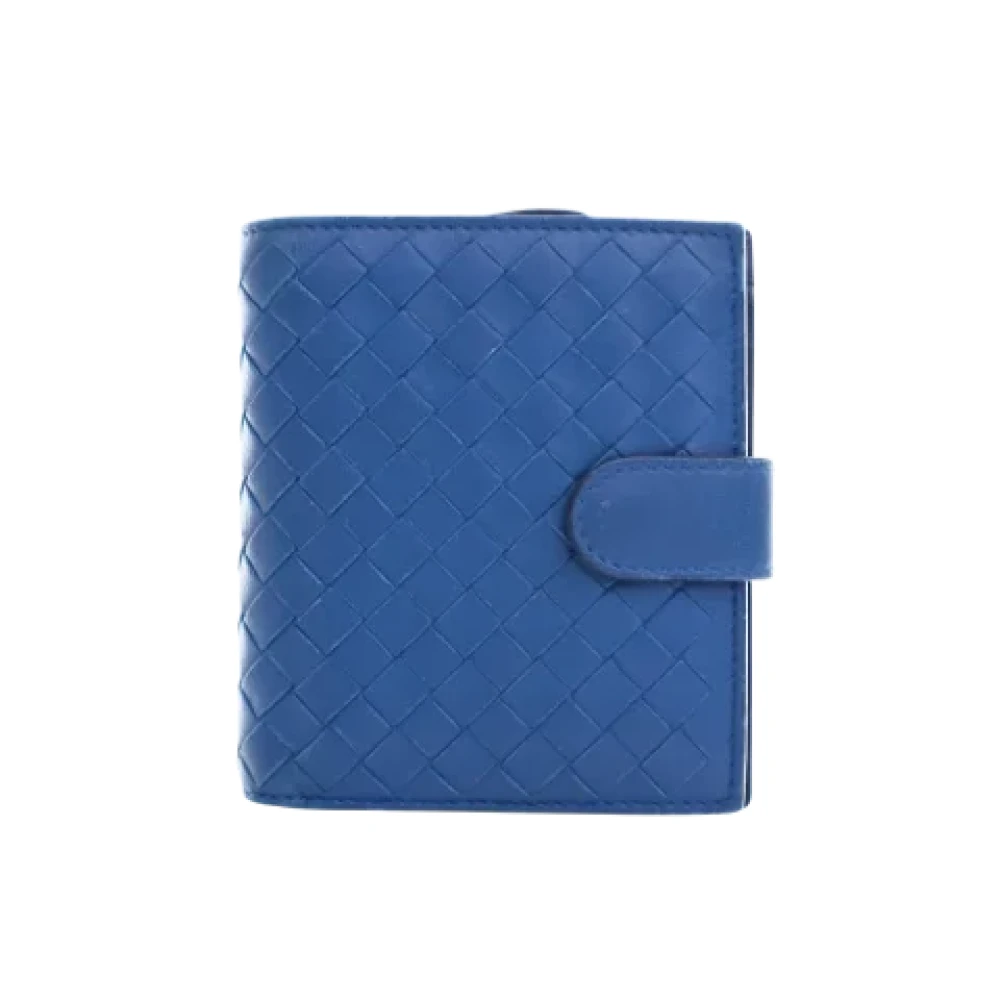 Bottega Veneta Vintage Pre-owned Leather wallets Blue Dames
