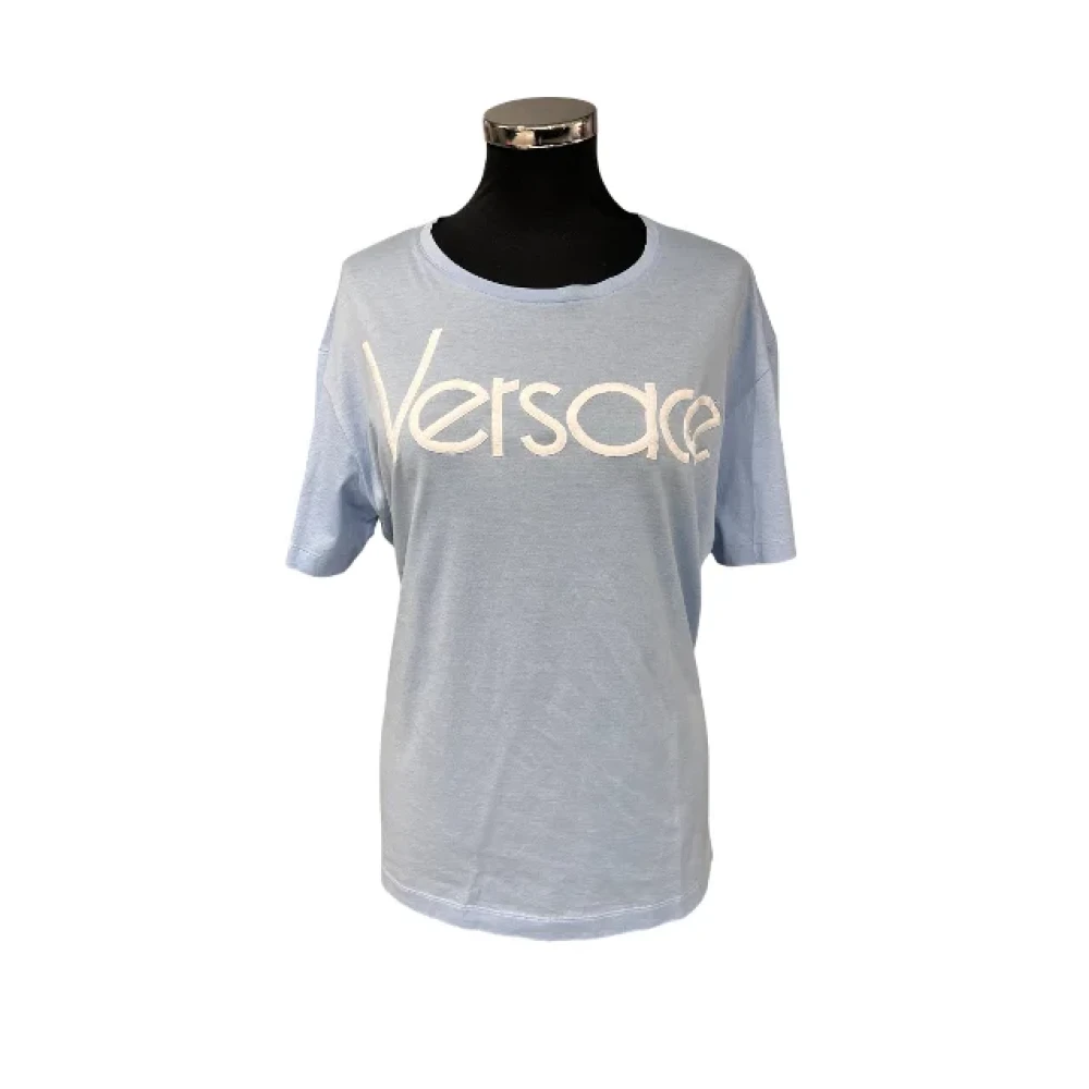 Versace Pre-owned Cotton tops Blue Dames