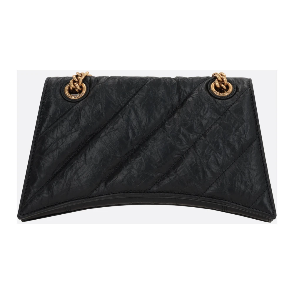 Balenciaga Crush Small Chain Quilted Tas Black Dames