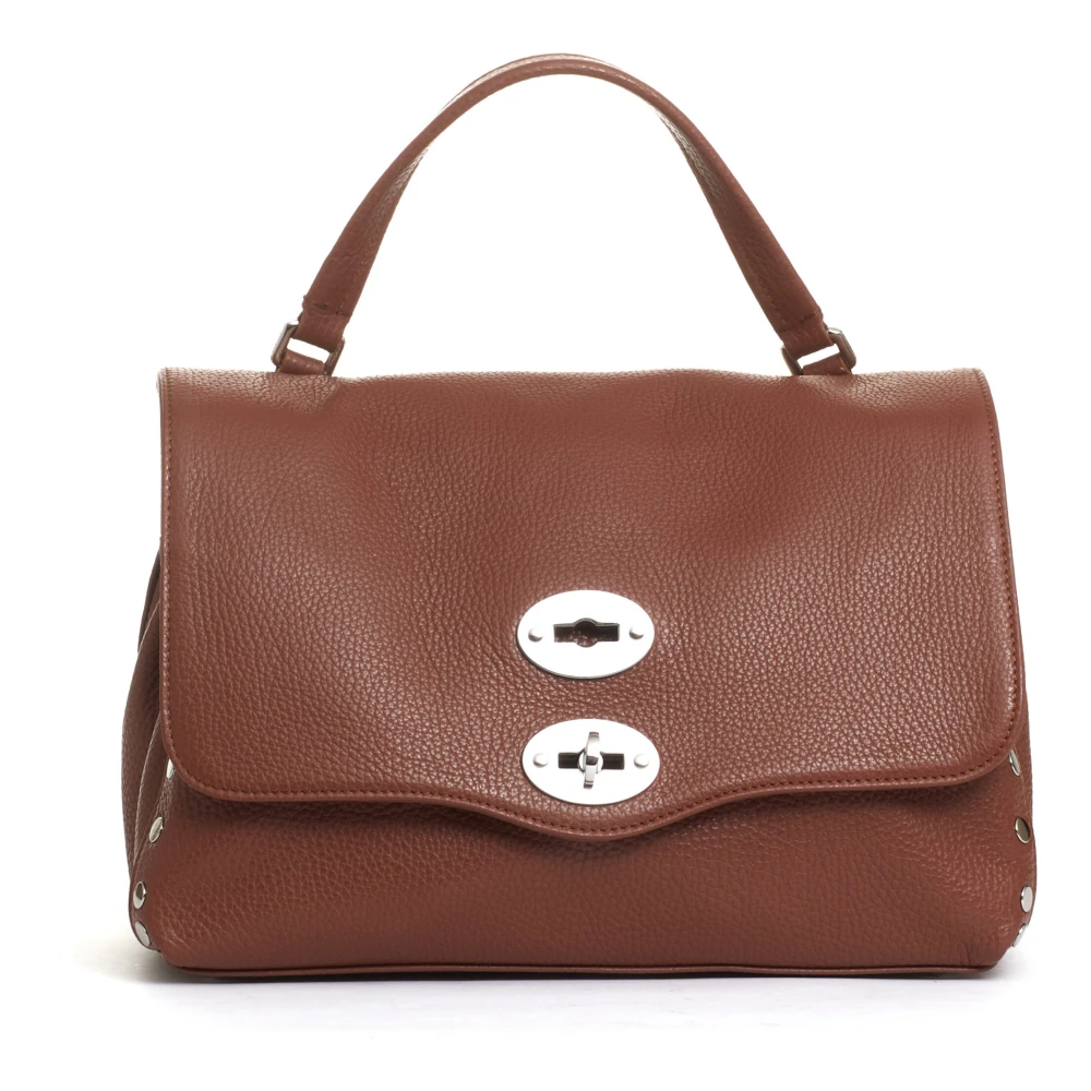 Zanellato Bruine Leren Handtas Postina S Daily Brown Dames