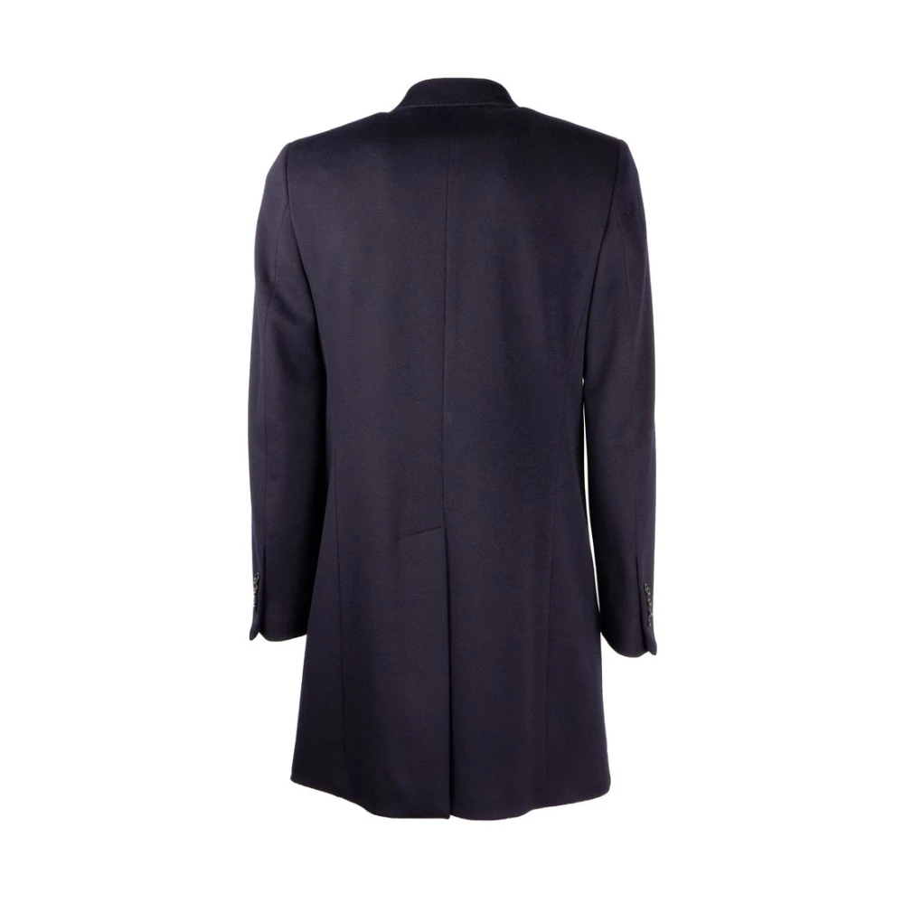 Made in Italia Elegante donkerblauwe wollen jas Blue Heren