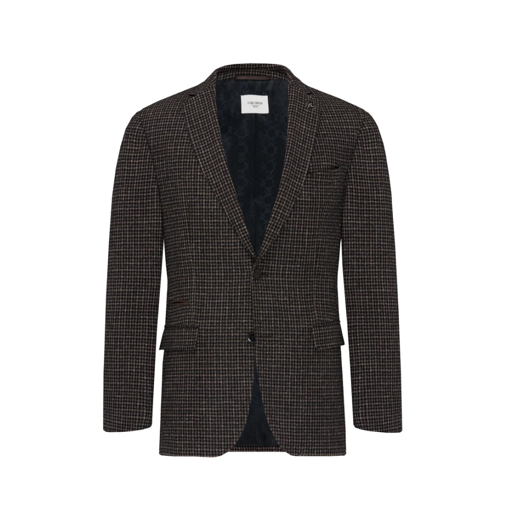 Carl gross Slim Fit Jas Brown Heren