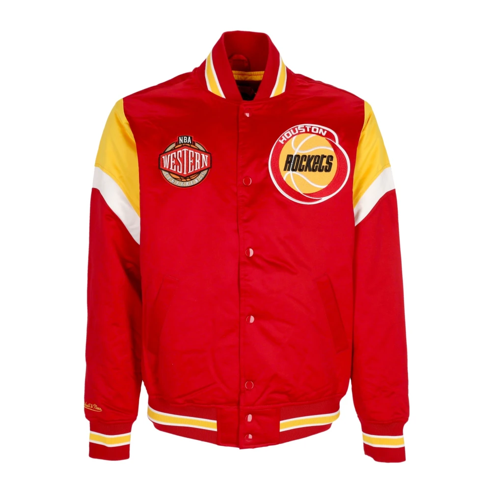 Mitchell & Ness NBA Heavyweight Satin Jacket Original Red Heren