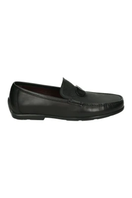 Svarta Slip-On Skor med Gummisula