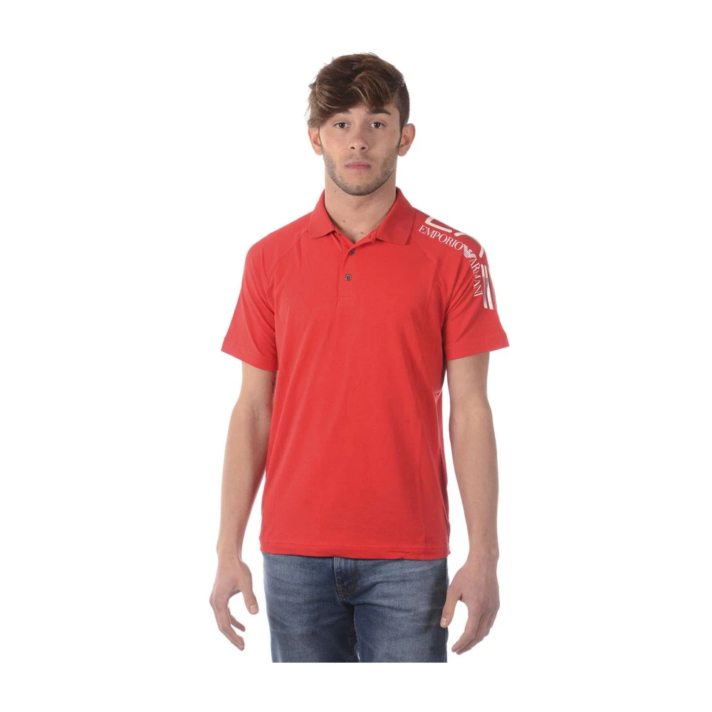 Emporio Armani EA7 Polo Shirts Red, Herr