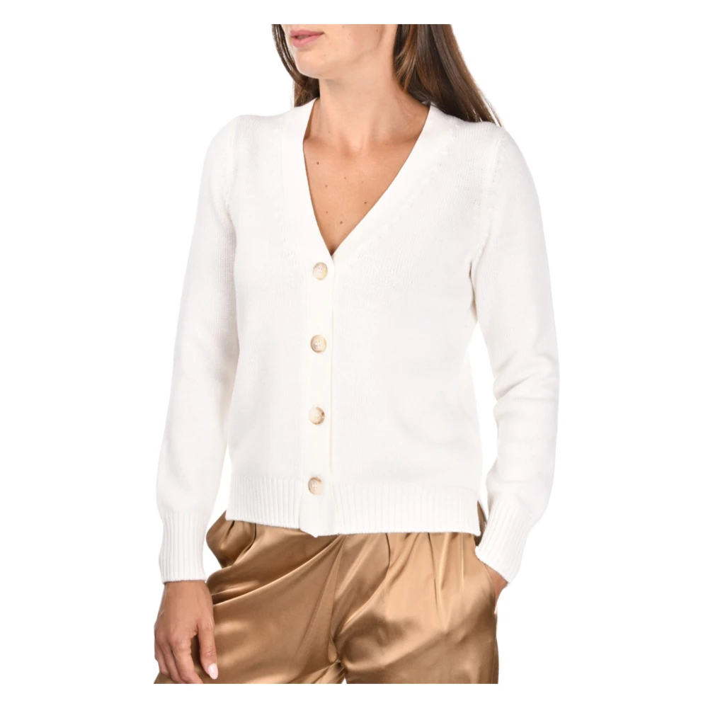 Gran Sasso White Cardigans, Female, L, Stylish Cardigan For Men