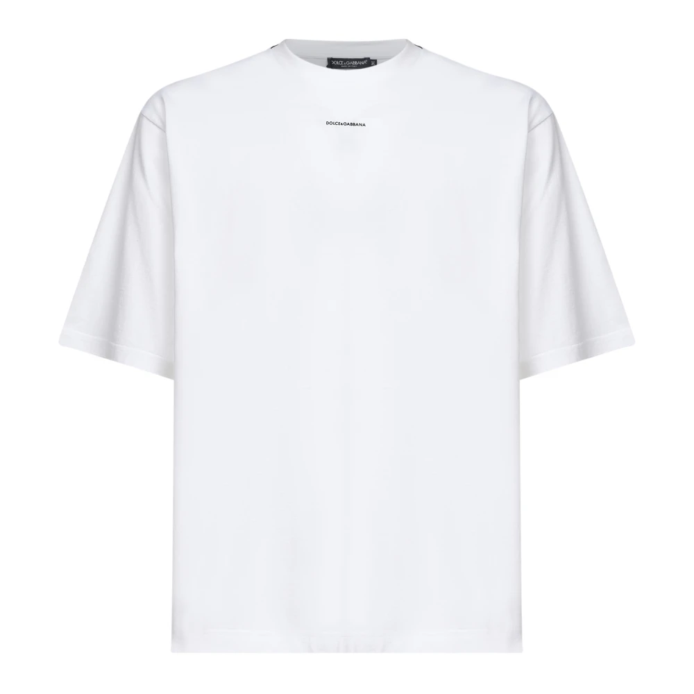 Dolce & Gabbana , T-Shirts, Male, White, S, Oversized T-Shirt With Print