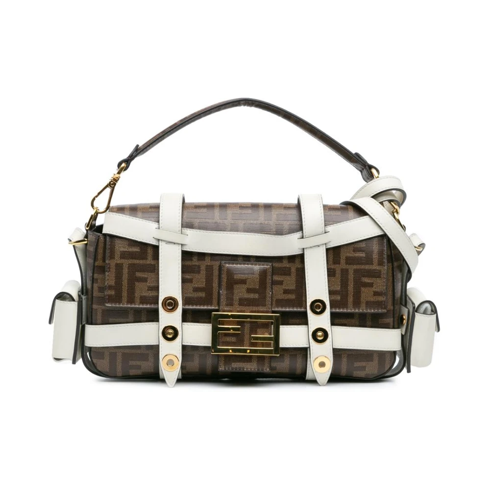 Fendi Vintage Women's Brown Pre-Owned Ff Monogram Messenger Bag