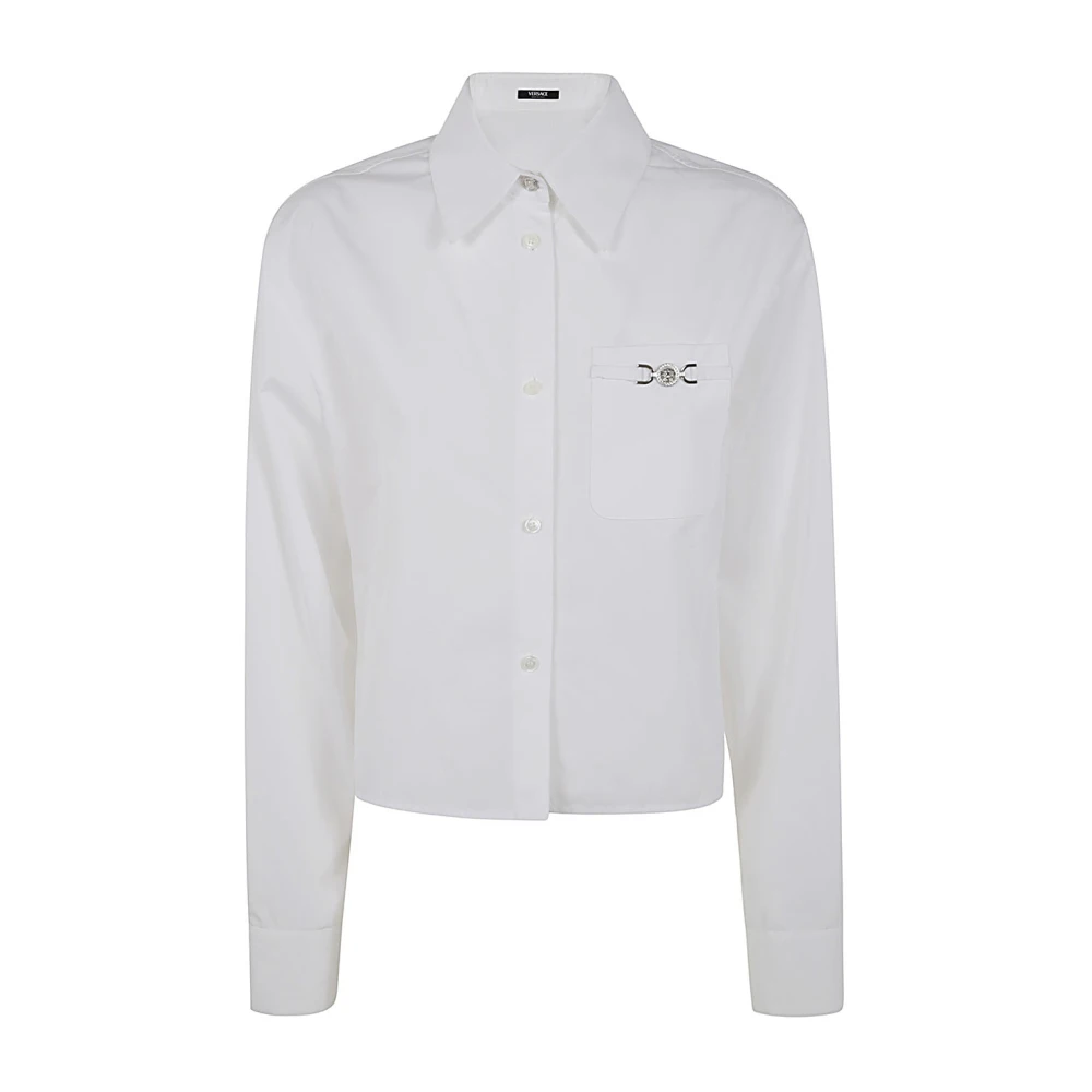 Versace Poplin Cotton Informal Shirt White Dames