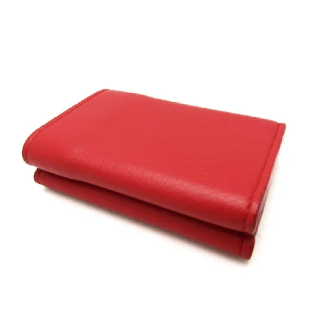 Balenciaga Vintage Pre-owned Leather wallets Red Dames
