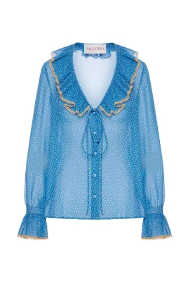 Volangprickig Sidensblus