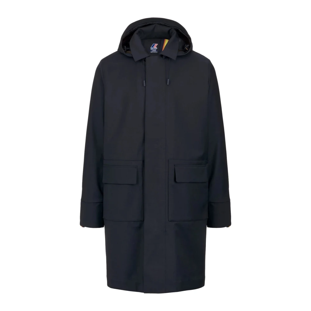 K-way Stijlvolle wollen blend jas Blue Heren