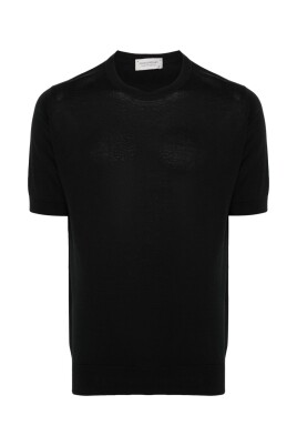 black-knit-crew-neck-t-shirt