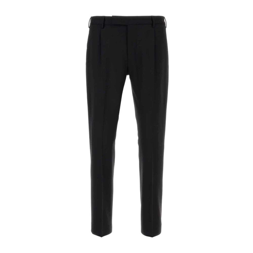 PT Torino Stretch Wol Zwart Broek Black Heren