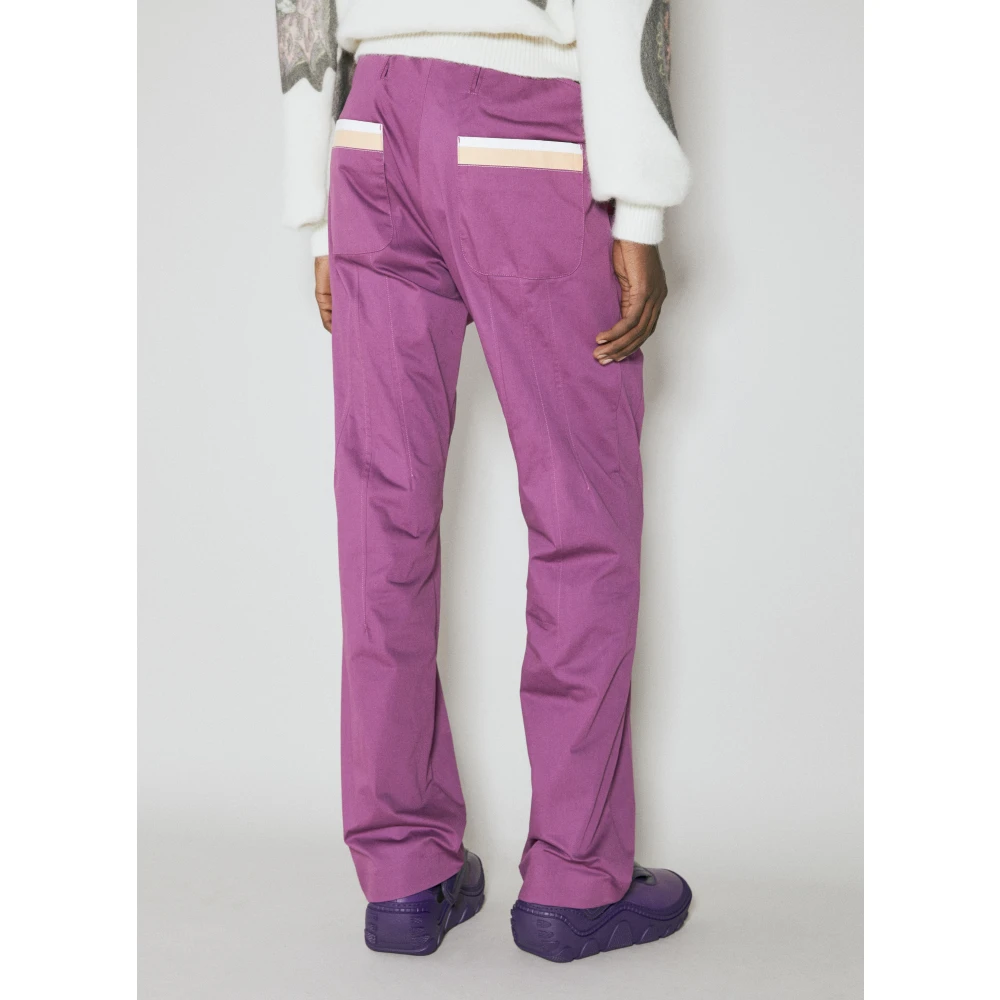 Kiko Kostadinov Diotima Broek met Contrastpanelen Purple Heren