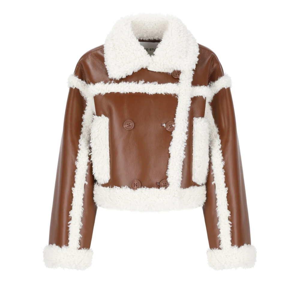 Stand Studio Bruine Faux Shearling Jas Brown Dames