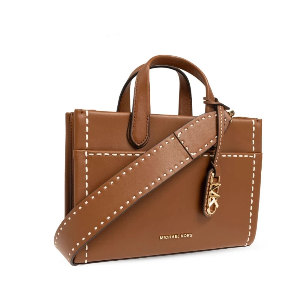 Michael Kors Bruin Leren Tote Tas Brown Dames