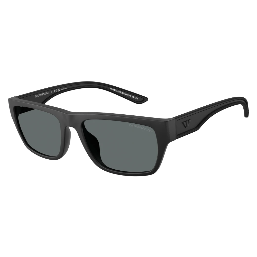Emporio Armani Men's Black Sunglasses, 57 Mm, Rectangular Sunglasses
