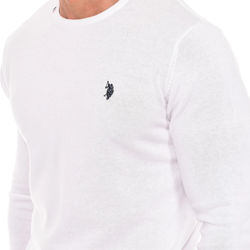 U.s. Polo Assn. Ronde Hals Lange Mouw Jersey White Heren