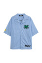 chemise-a-rayures-popeline-bleu-imprime-graphique