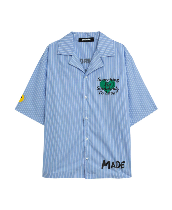chemise-a-rayures-popeline-bleu-imprime-graphique