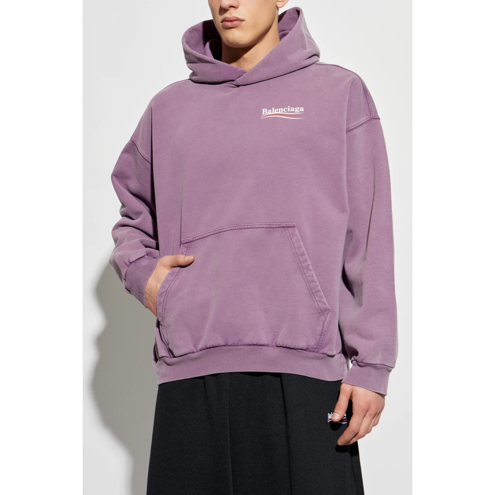 Balenciaga Sweatshirt met logo Purple Heren