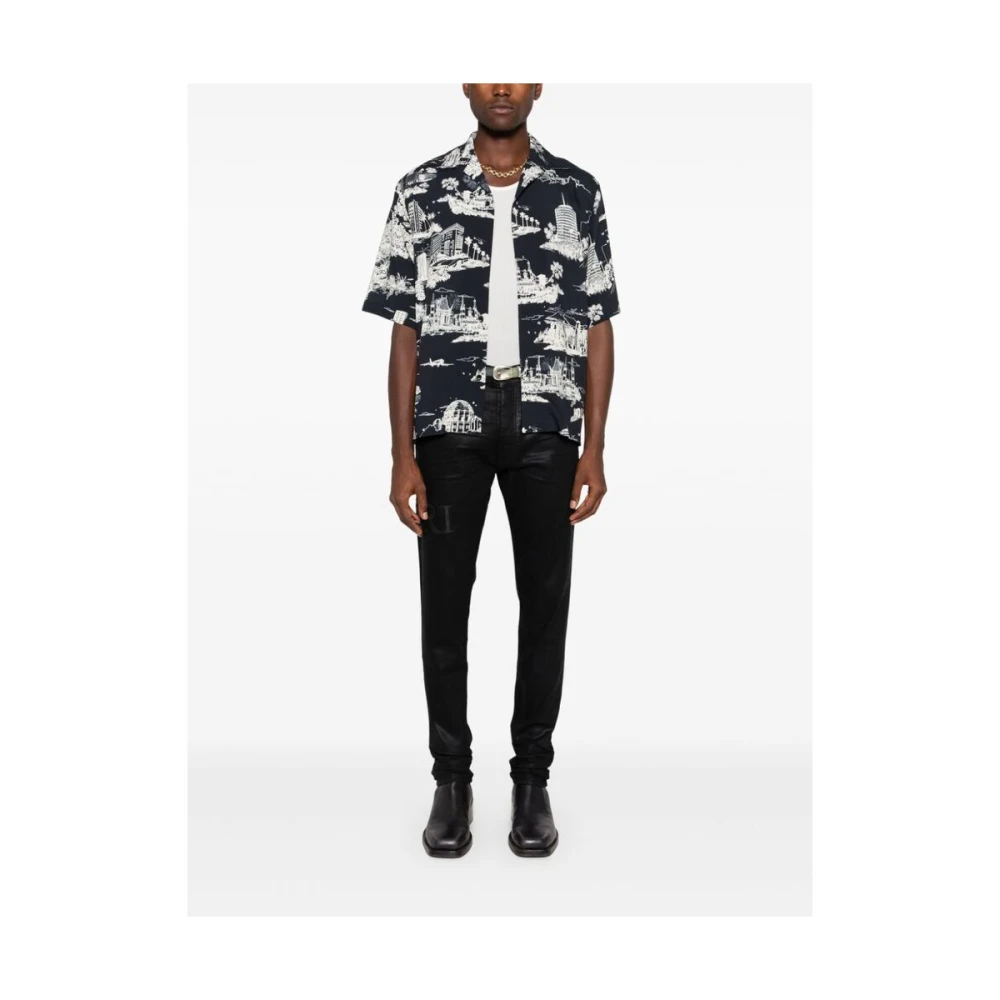 Amiri Zwarte Denim Tapered Leg Jeans Black Heren