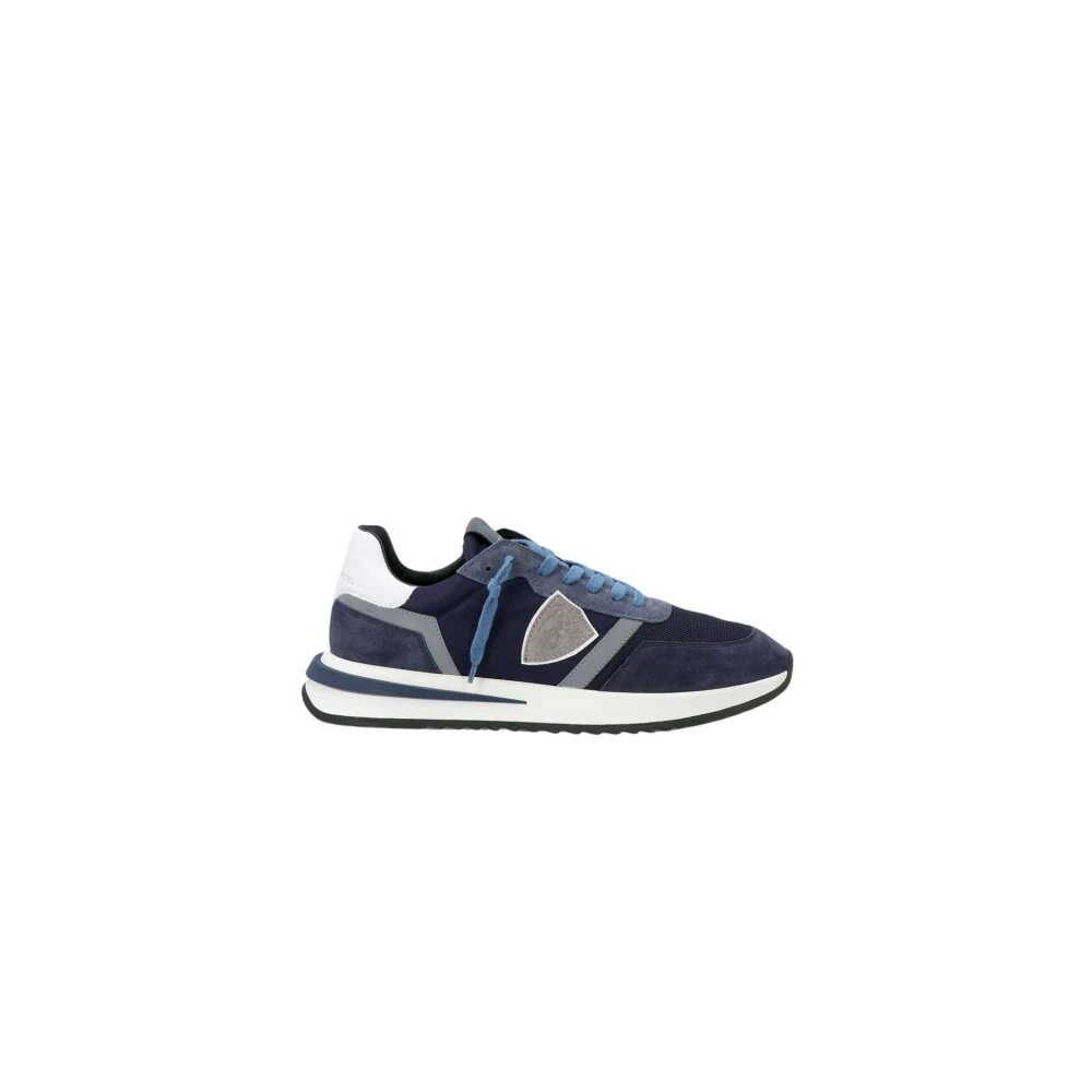 Philippe Model Blauwe lage sneakers met 3D-inzetstuk Heren Schoenen