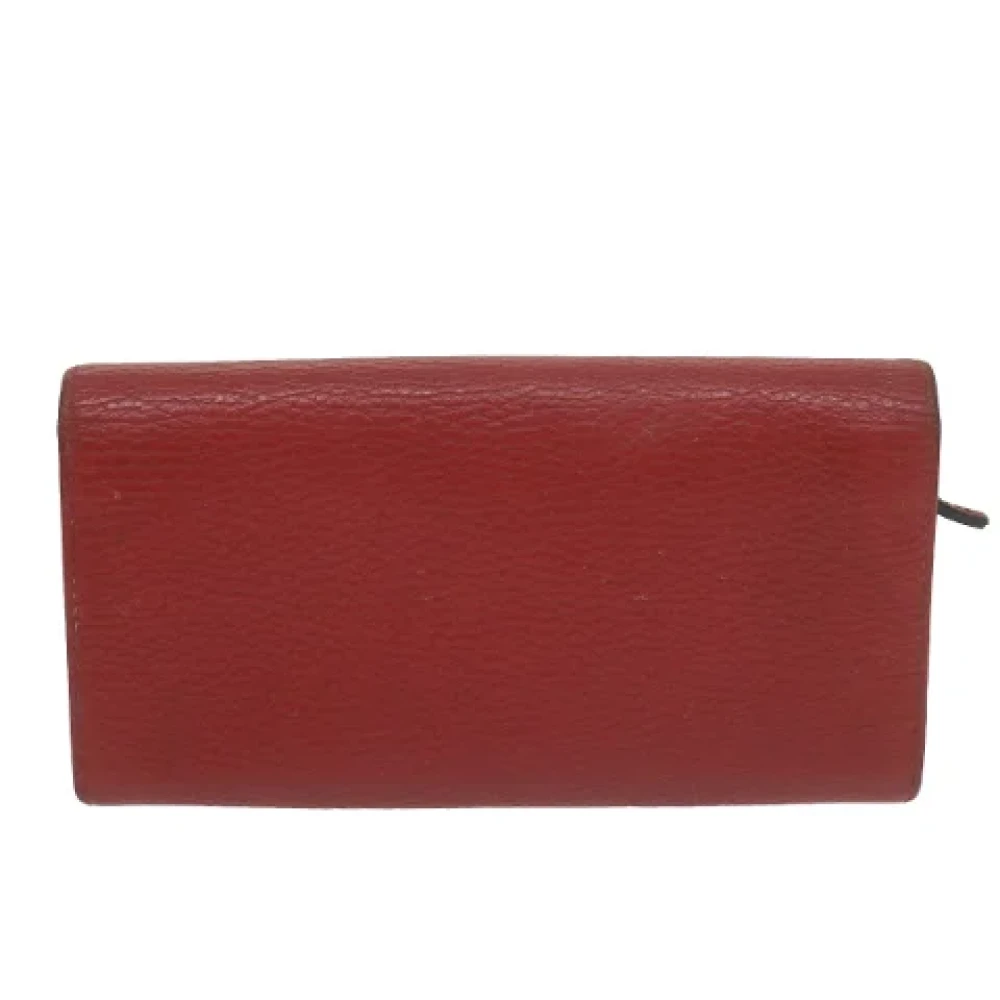 Gucci Vintage Pre-owned Leather wallets Red Dames