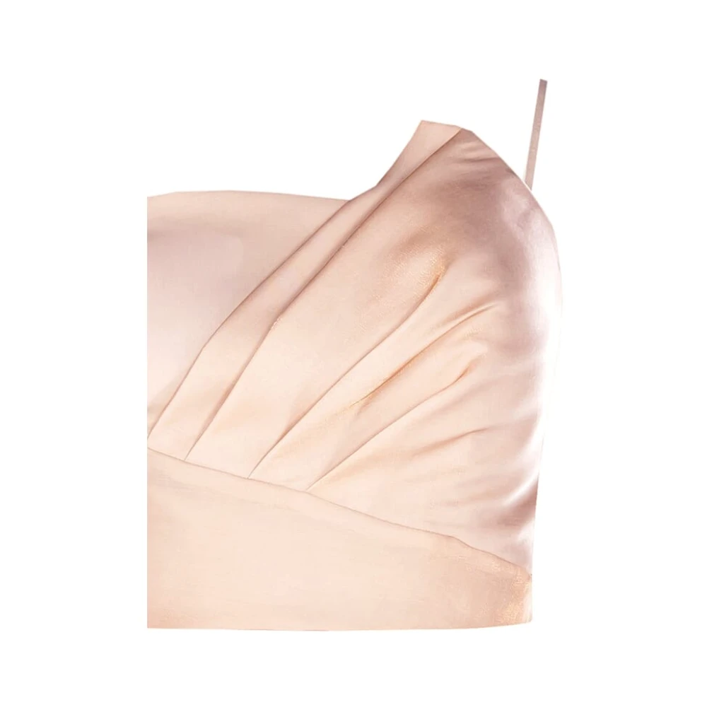RINASCIMENTO Flounce Bandeau Mouwloze Crop Top Green Dames