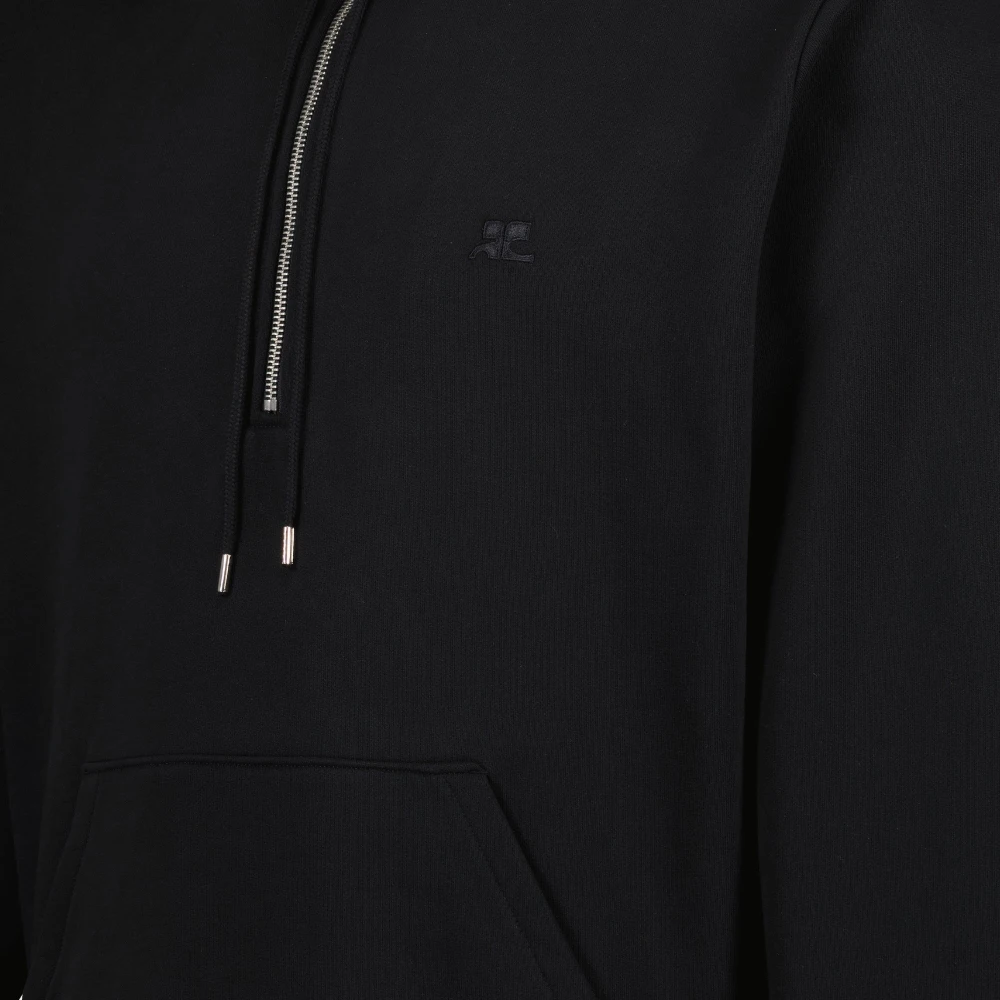 Courrèges Zwarte rits hoodie Herfst-Winter 2024 Black Heren