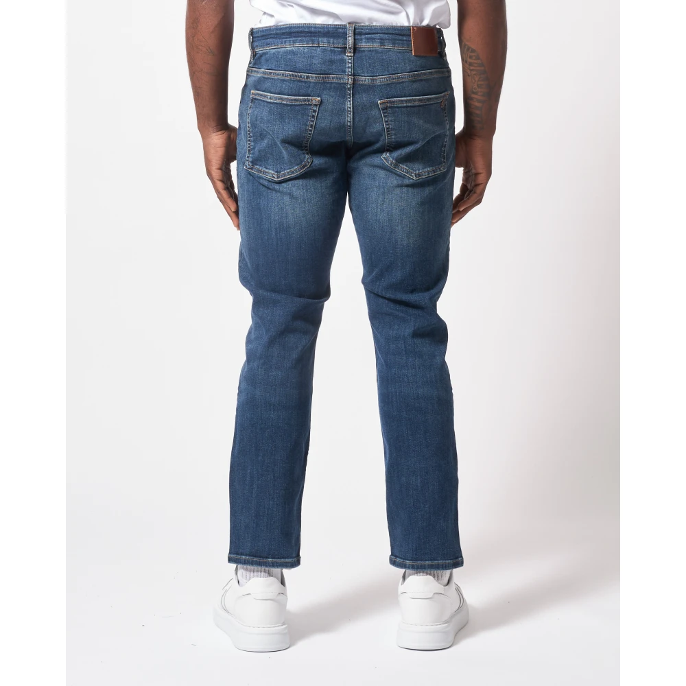 Hugo Boss Slim Fit Blauwe Jeans met NorHeren Taille Blue Heren