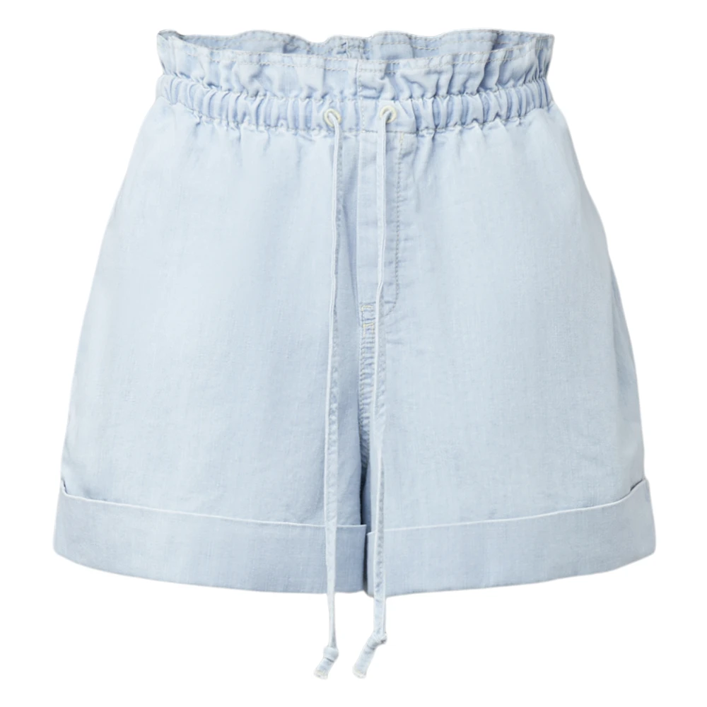 Drykorn Women's Blue Edict 10 Paperbag Shorts - Short Shorts - W28 - Shorts