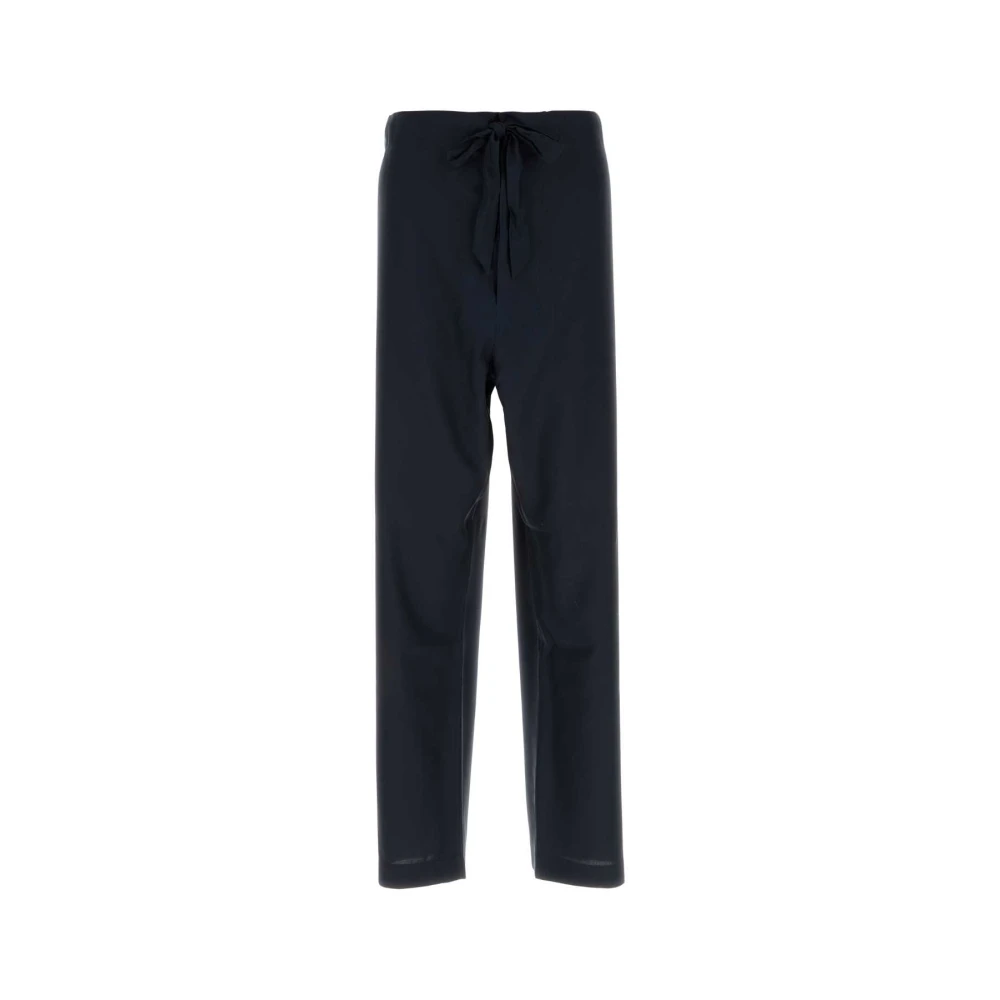Maison Margiela Zijden Navy Blauwe Pyjamabroek Blue Heren