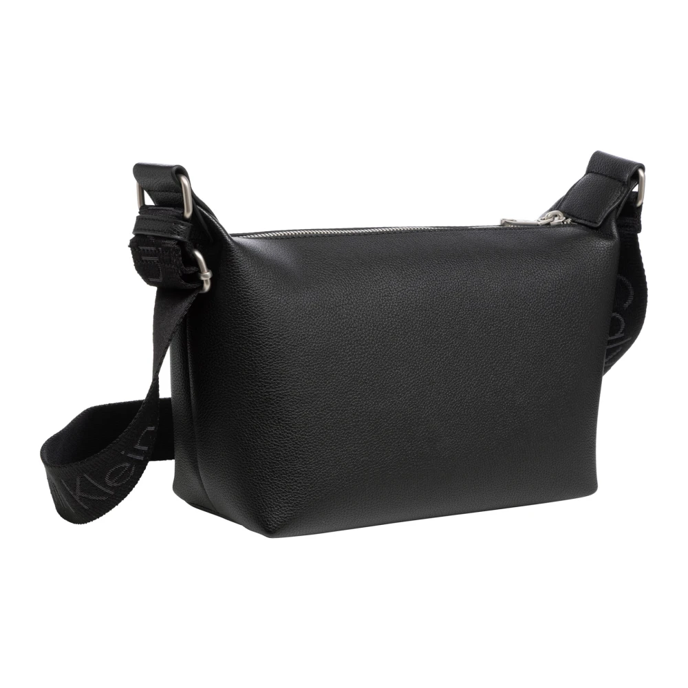 Calvin Klein Jeans Verstelbare Schouderband Schoudertas Effen Patroon Black Dames